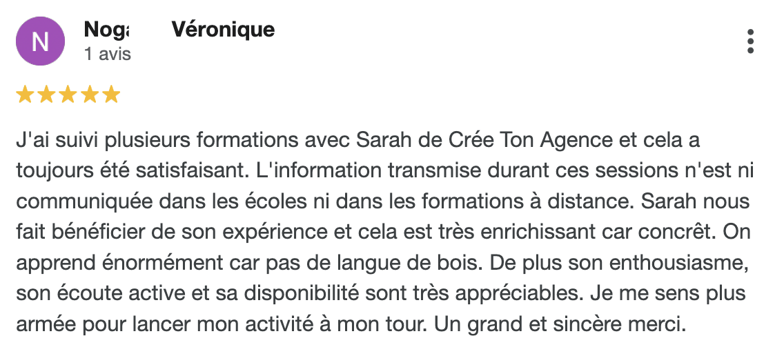 Avis Formation Crée Ton Agence